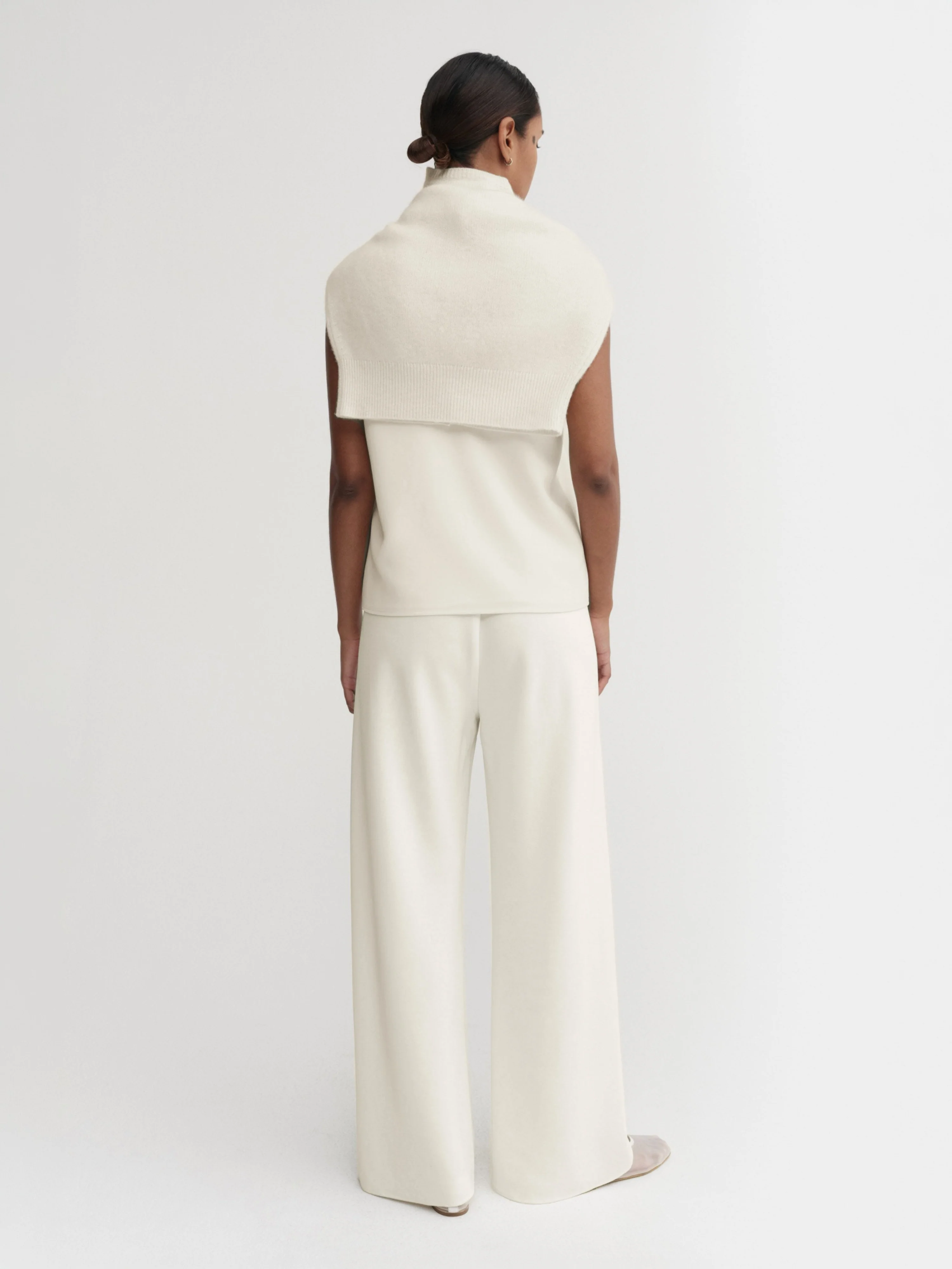 Bea Crepe Pants, cream - Image 5
