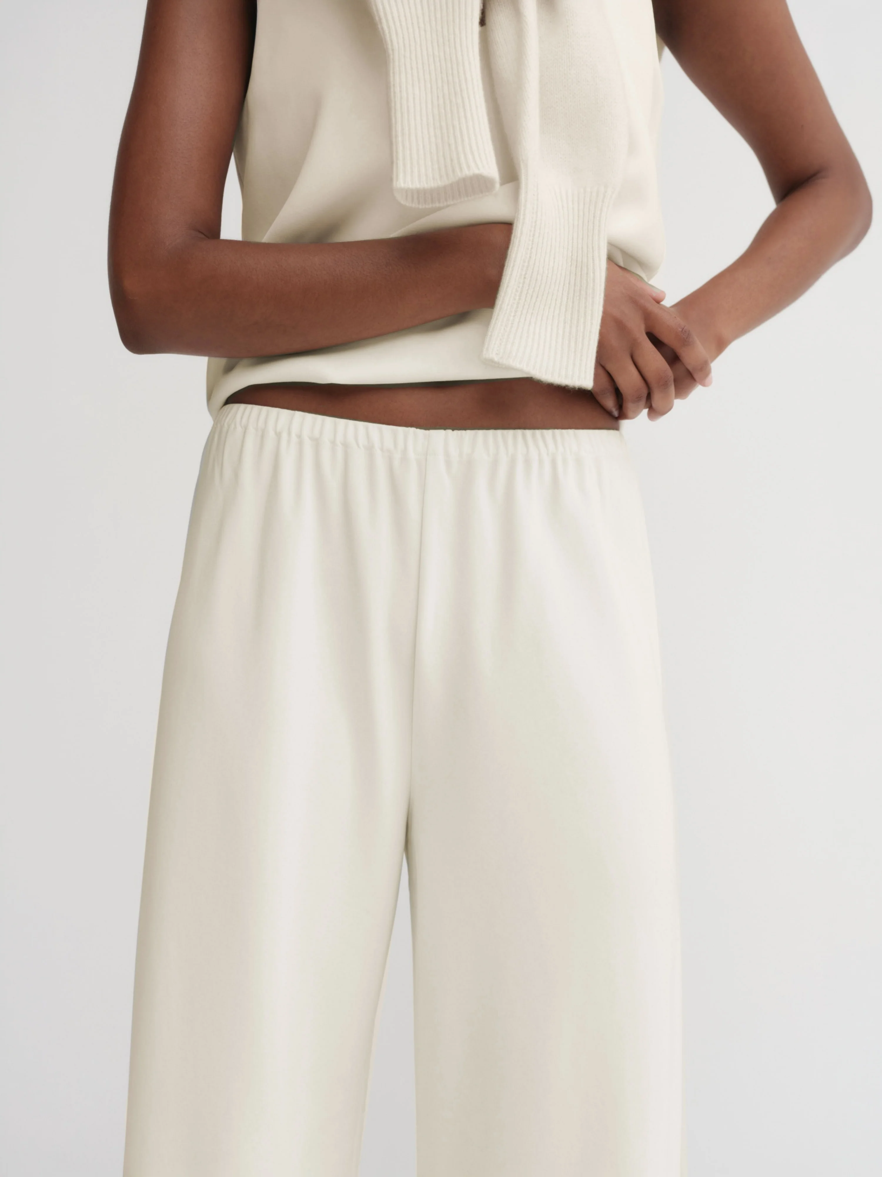 Bea Crepe Pants, cream - Image 6