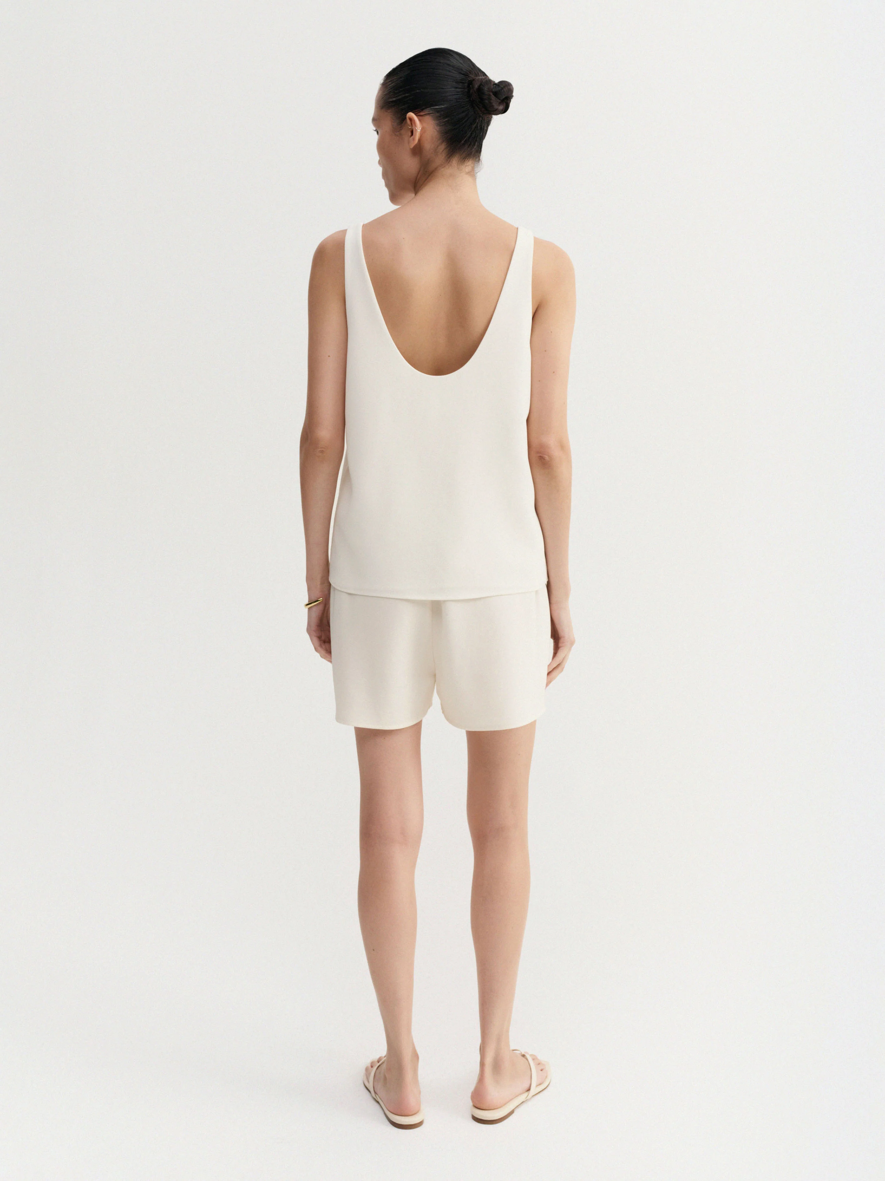 Bim crepe shorts, cream - Image 4