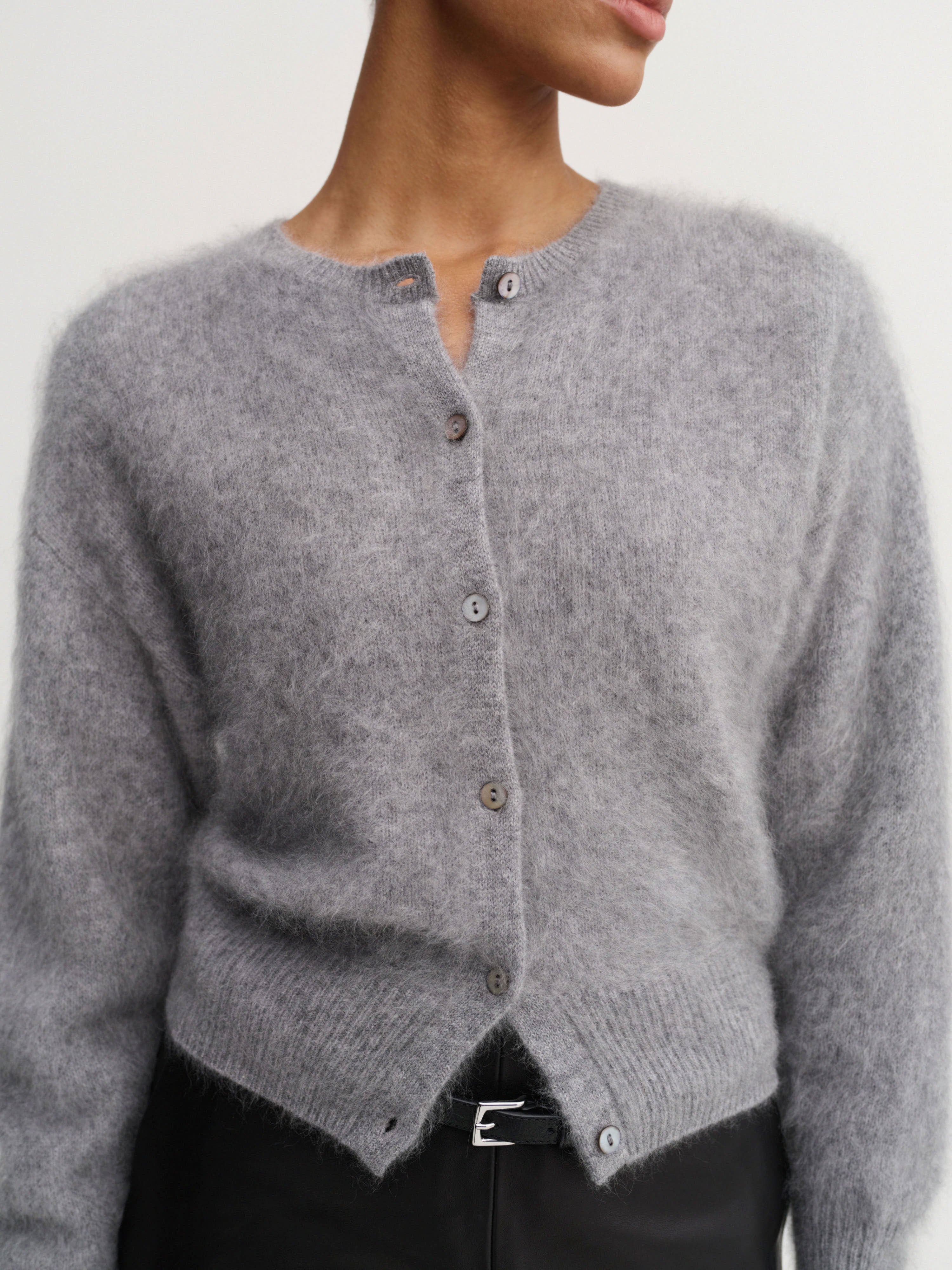 Coco Brushed Cardigan, grey - Image 4