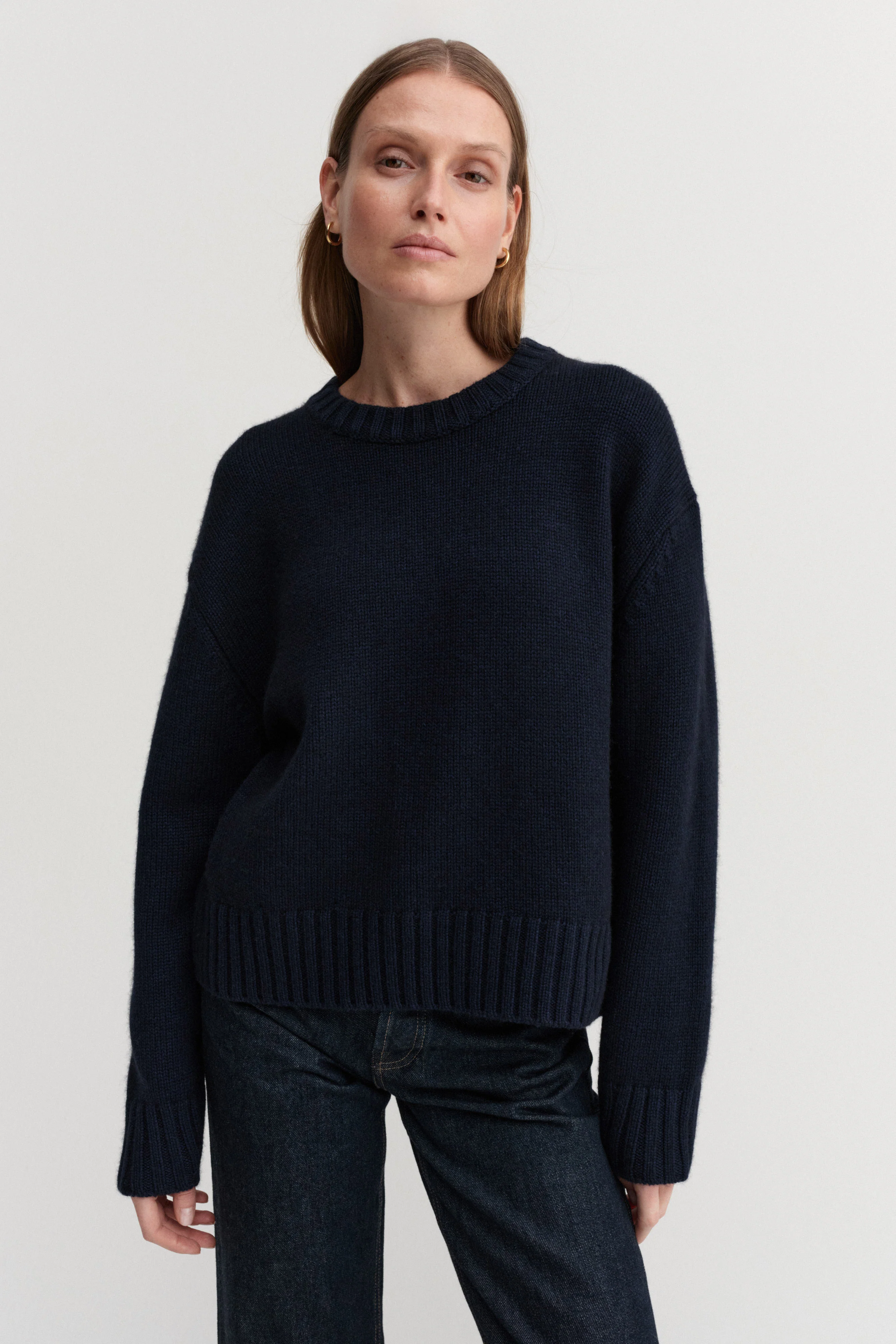 Cru Crewneck Sweater, navy - Image 2