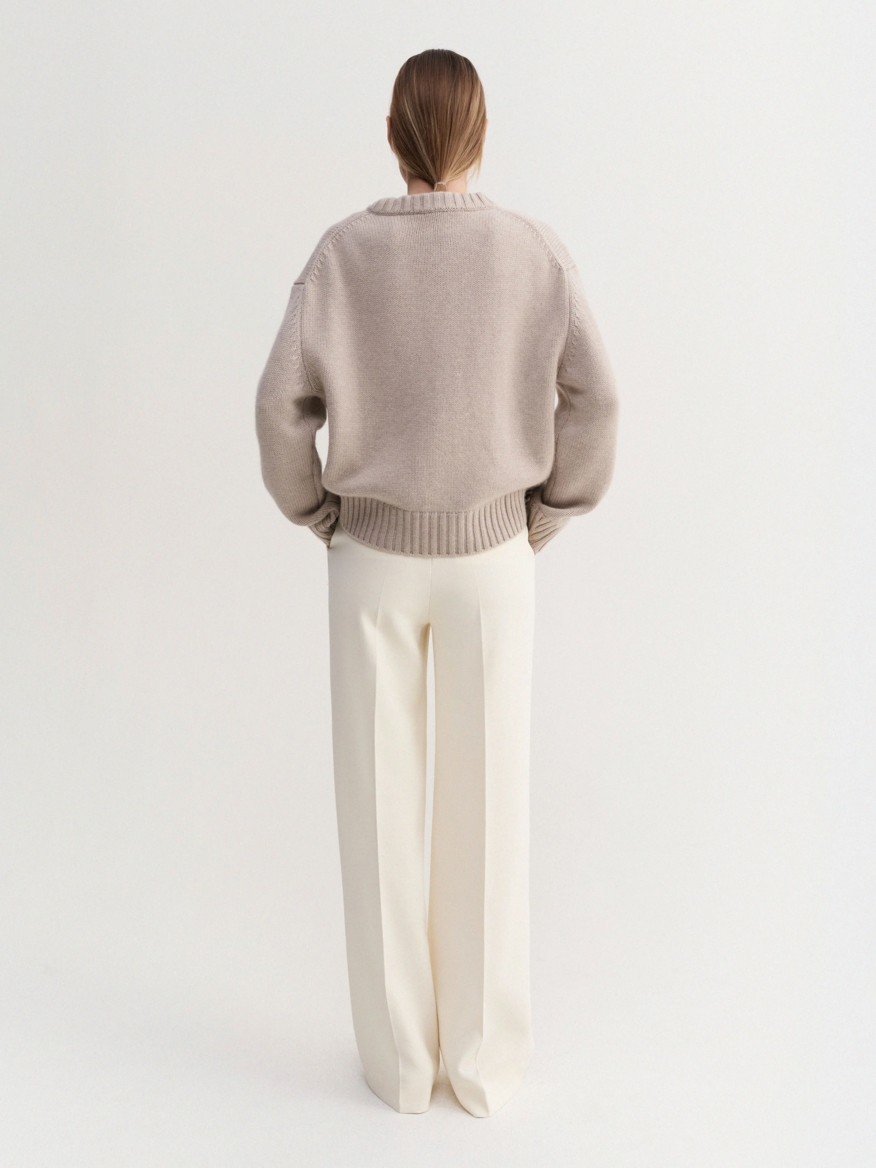Cru Crewneck Sweater, taupe - Image 3