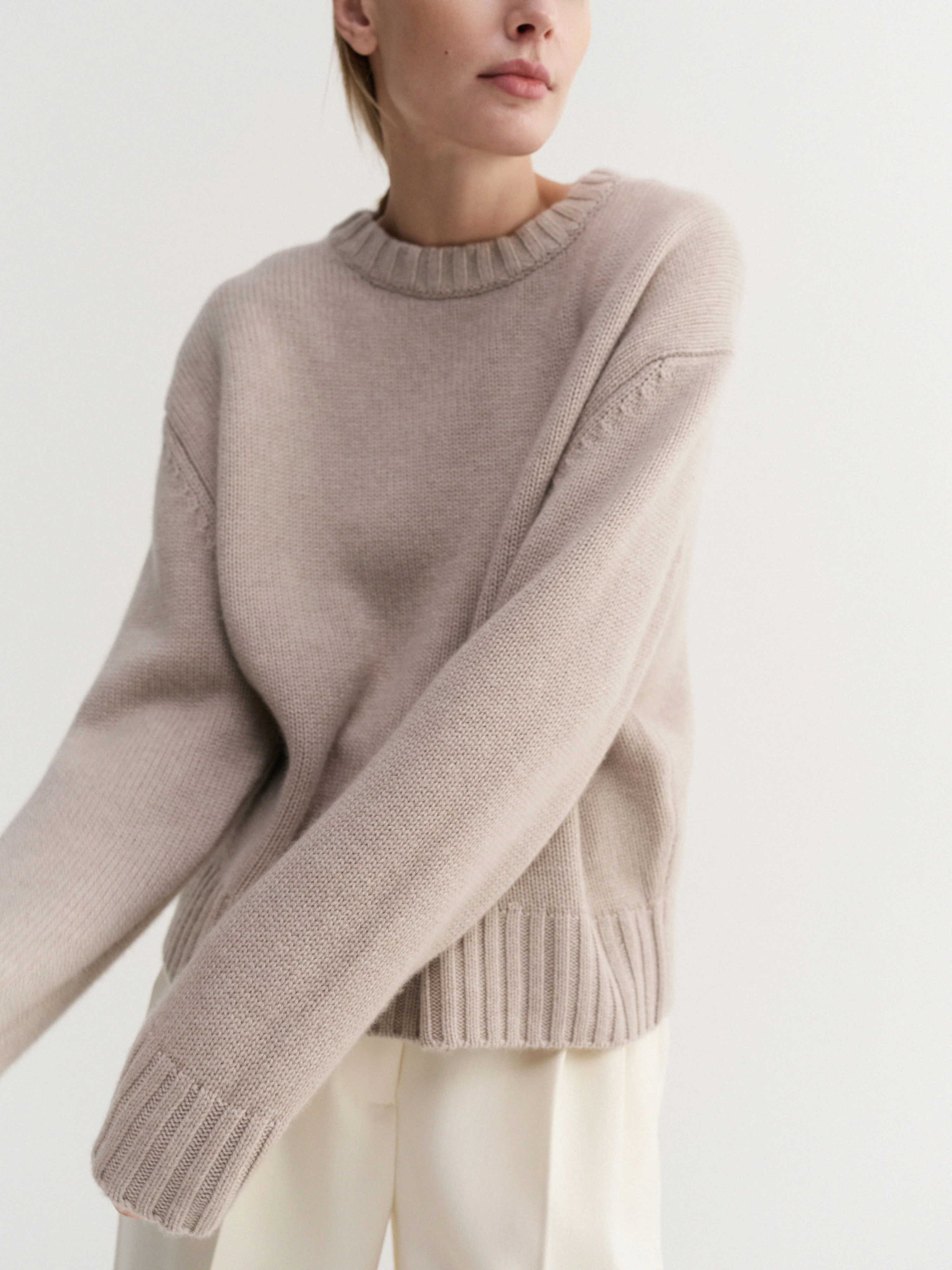 Cru Crewneck Sweater, taupe - Image 4