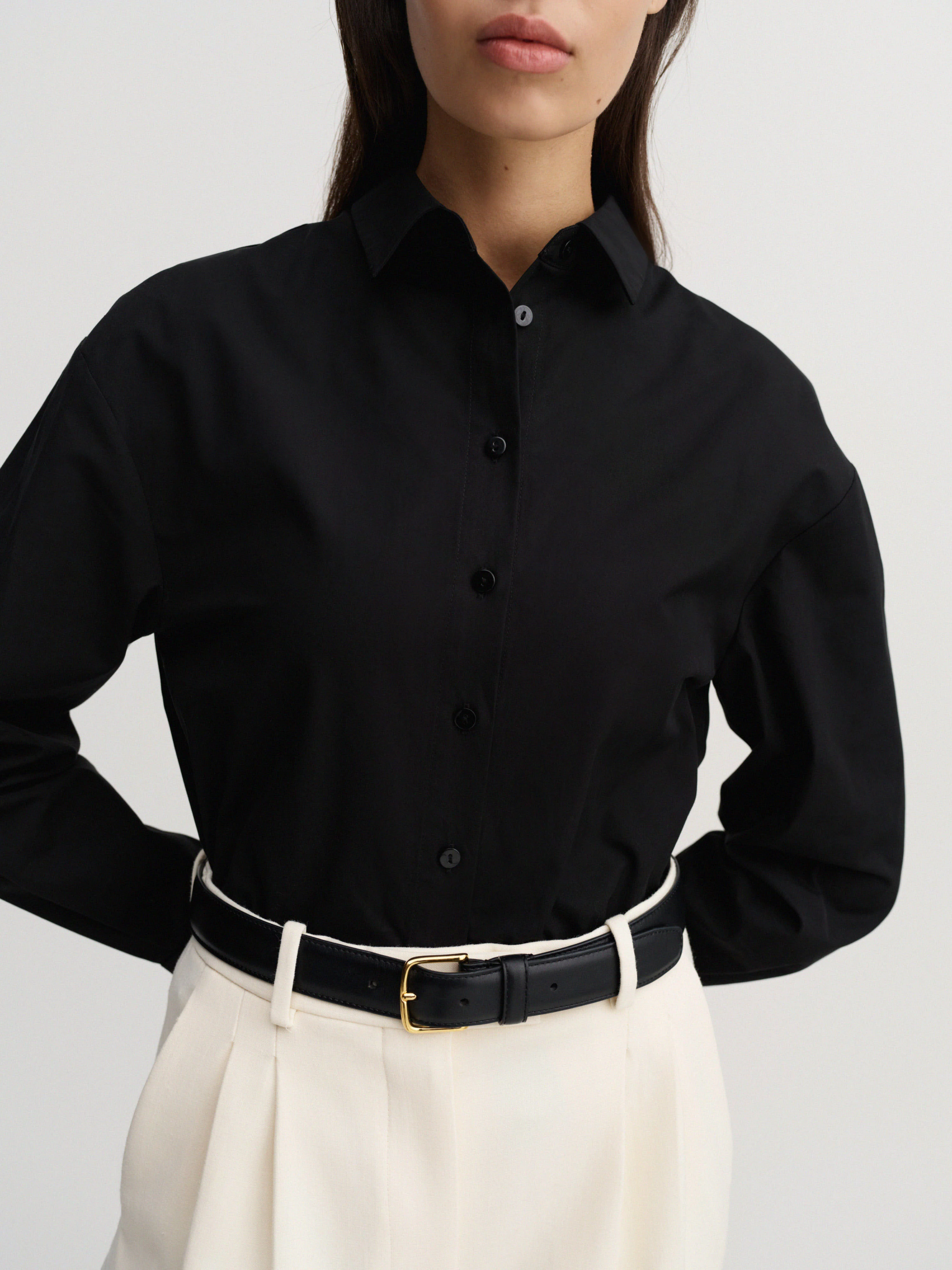 Fanna Poplin Shirt, black - Image 4