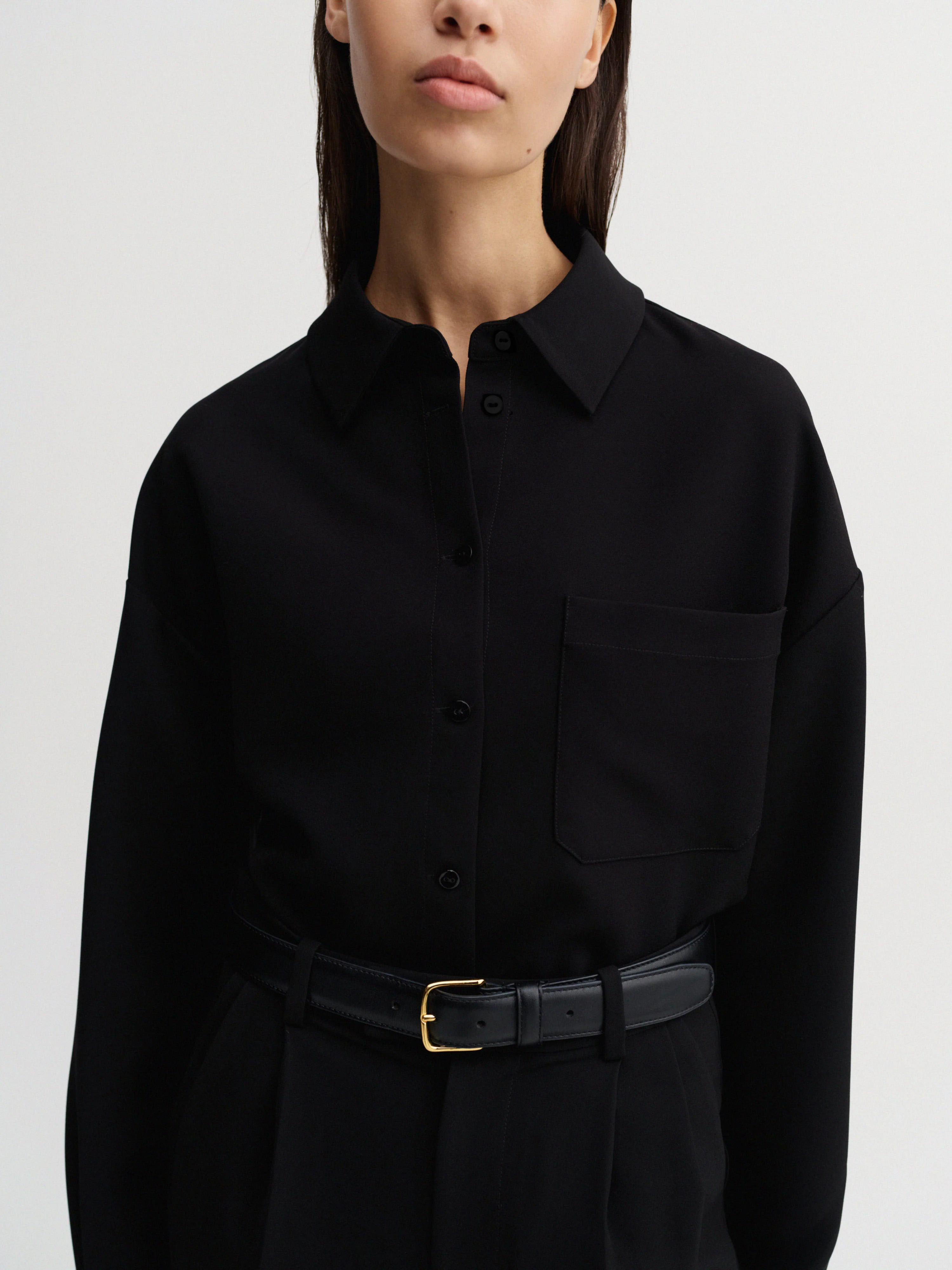Finn Crepe Shirt, black - Image 4
