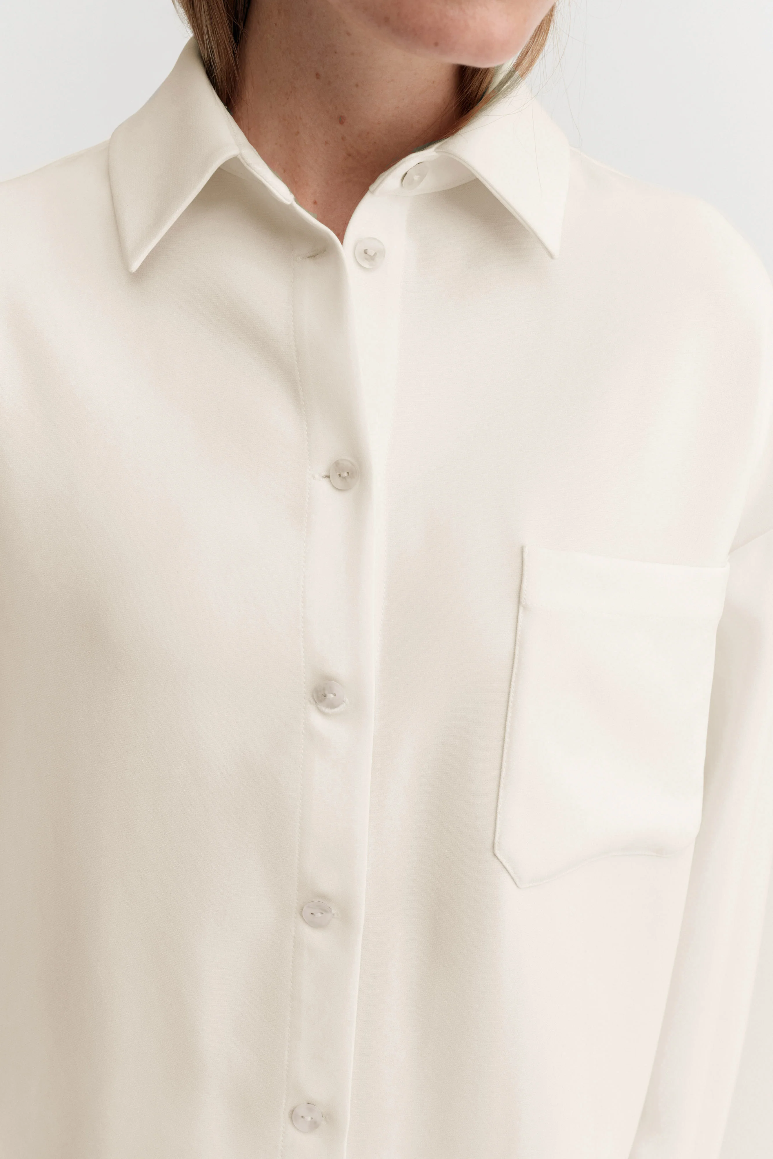 Finn Crepe Shirt, cream - Image 3