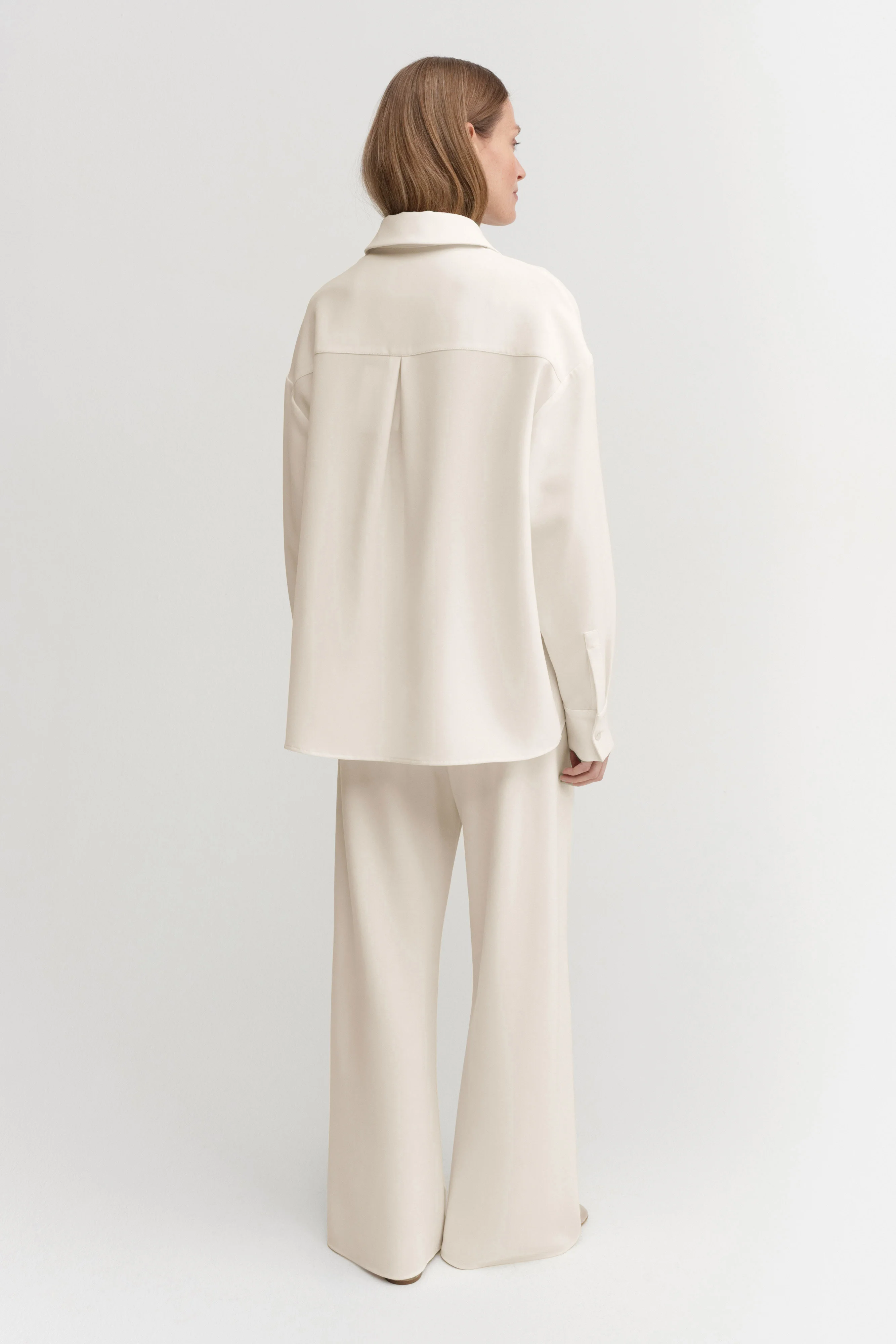 Finn Crepe Shirt, cream - Image 4