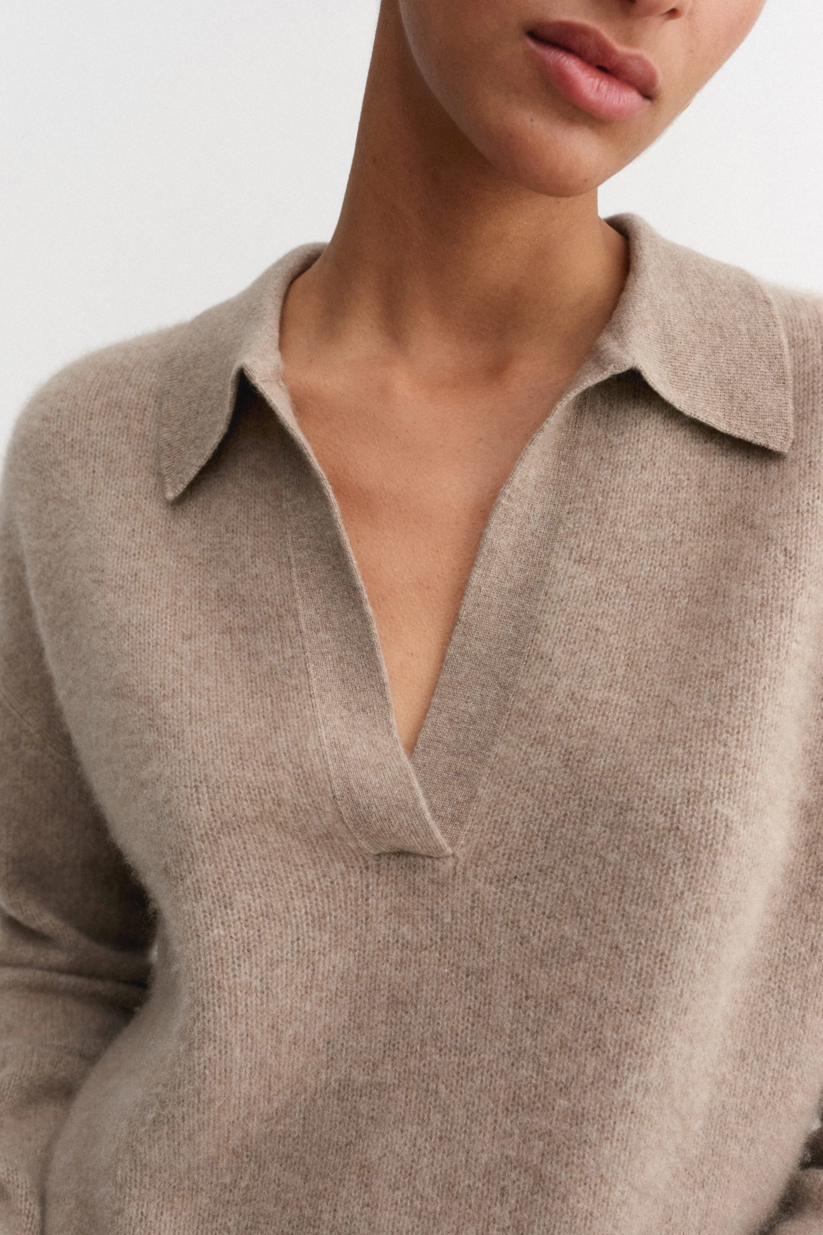 Kaia Collar Sweater, nougat - Image 4
