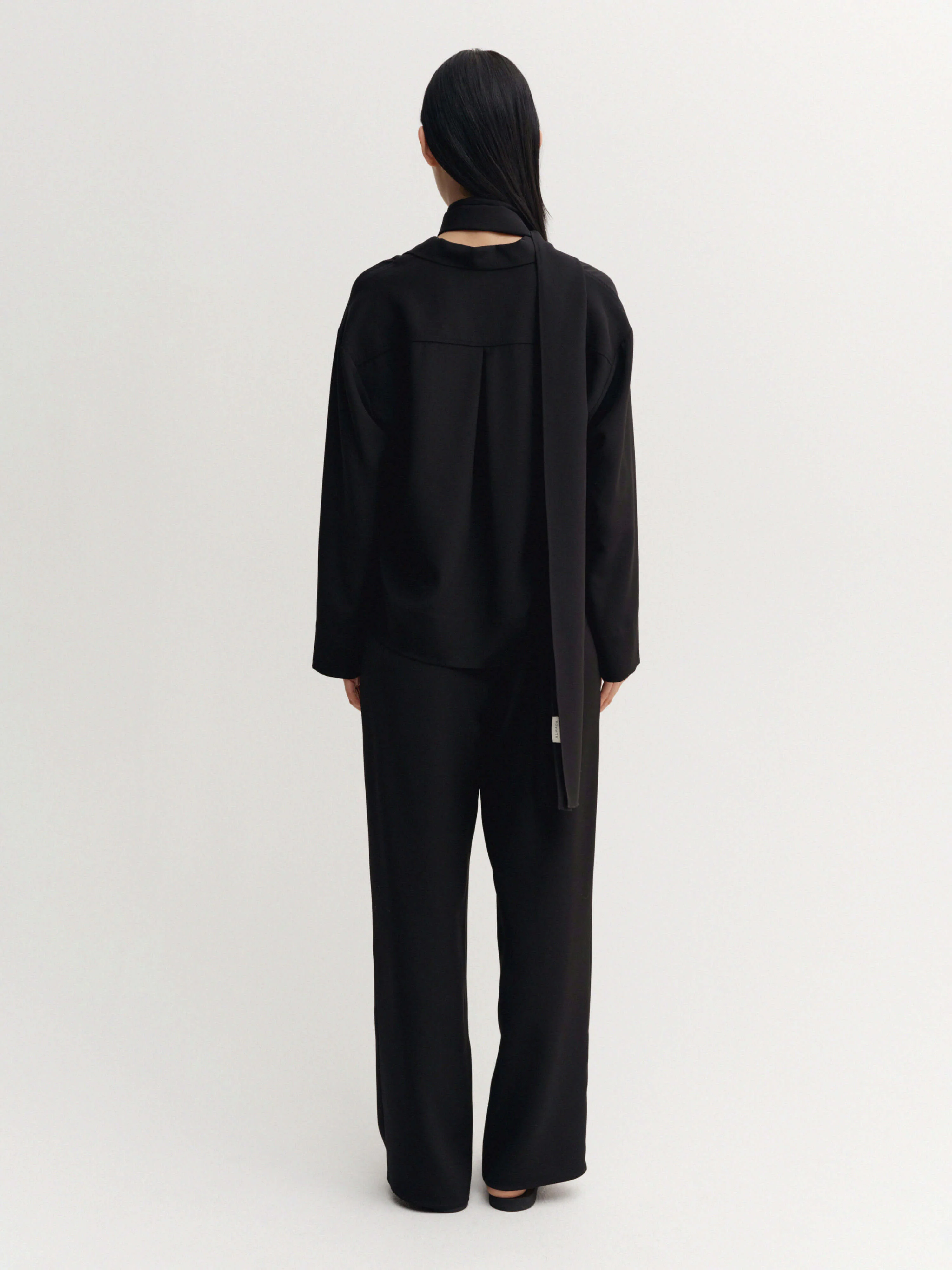 Leia Silk Shirt, black - Image 3