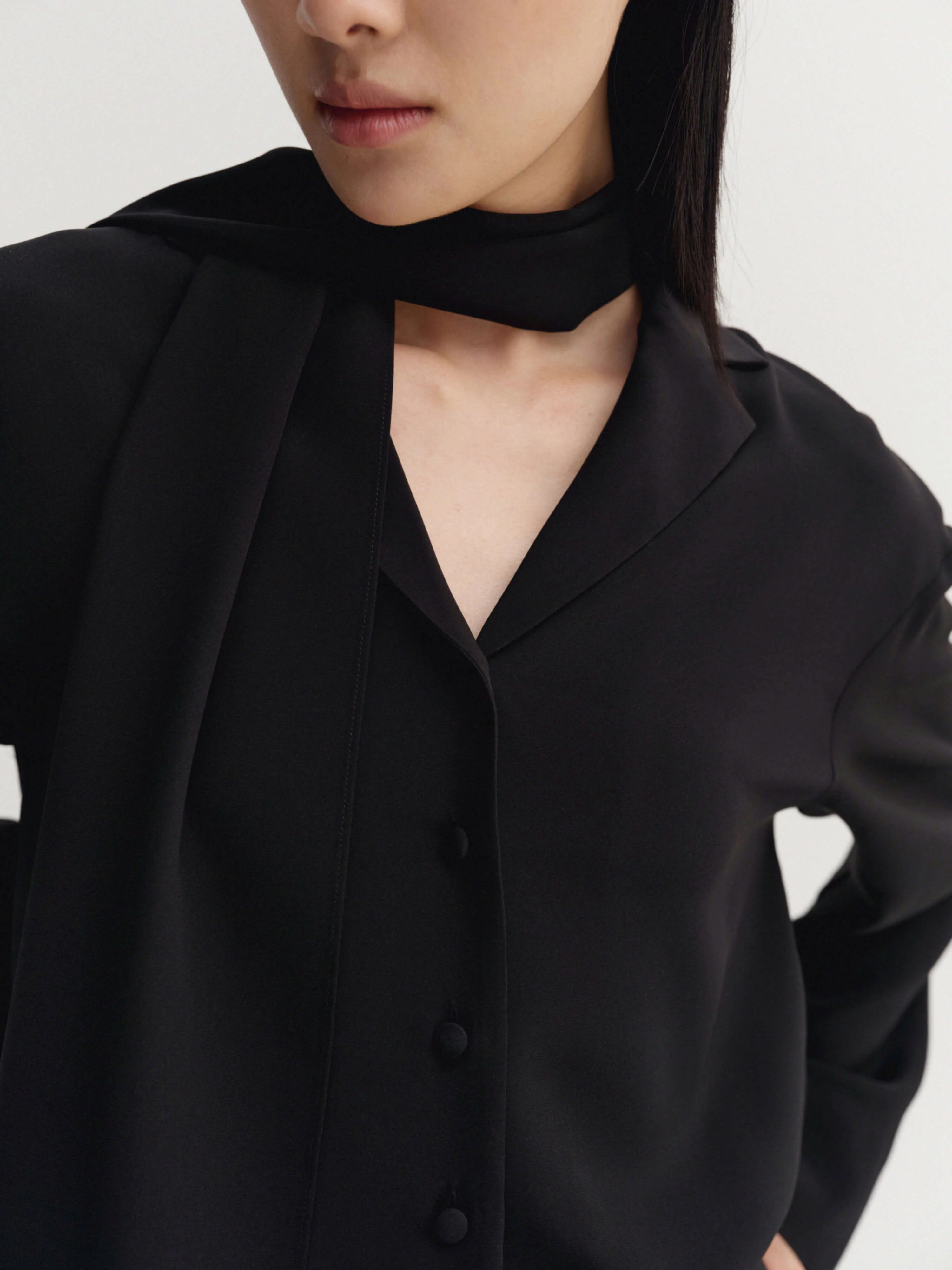 Leia Silk Shirt, black - Image 4