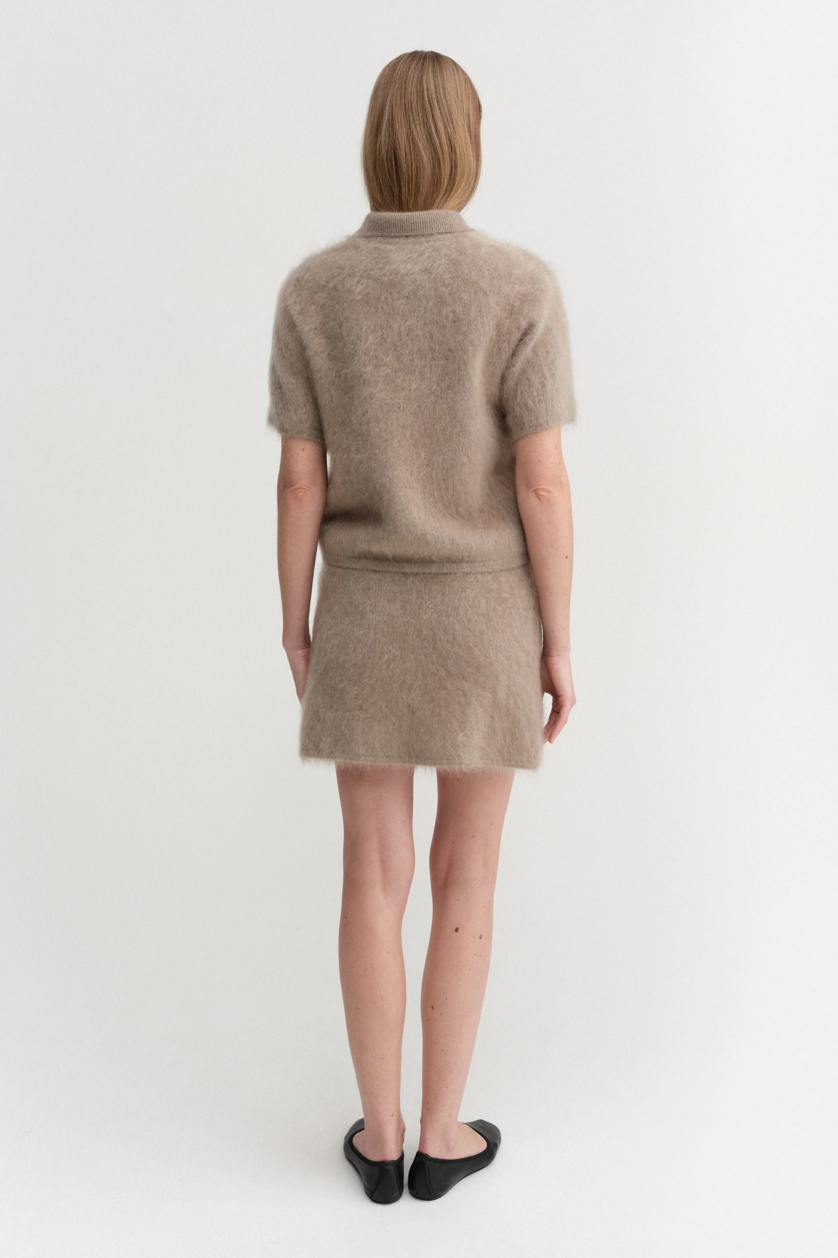 Maika Brushed Collar T-shirt, nougat - Image 2