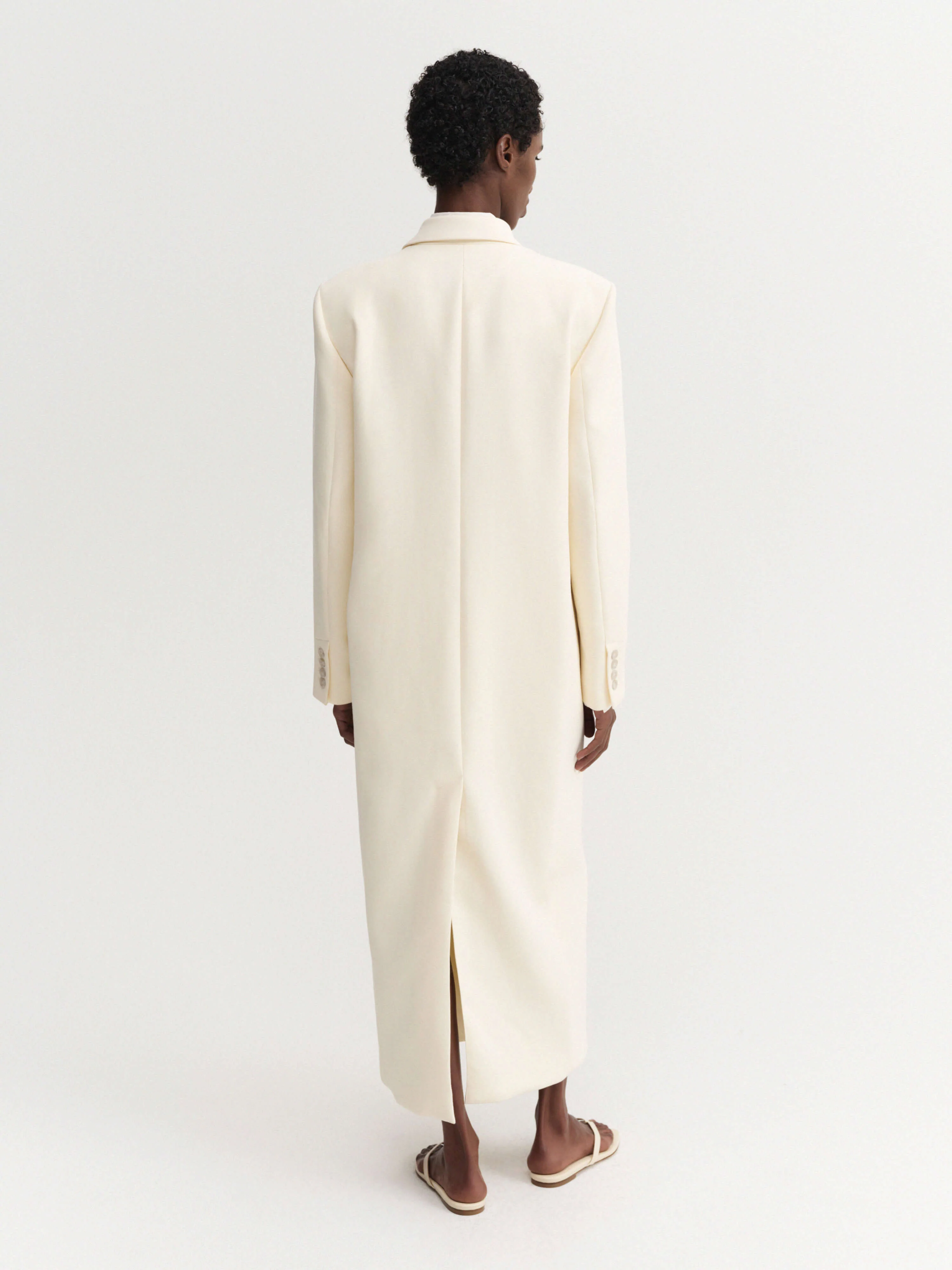 Margot Long Tailored Blazer, vanilla - Image 3