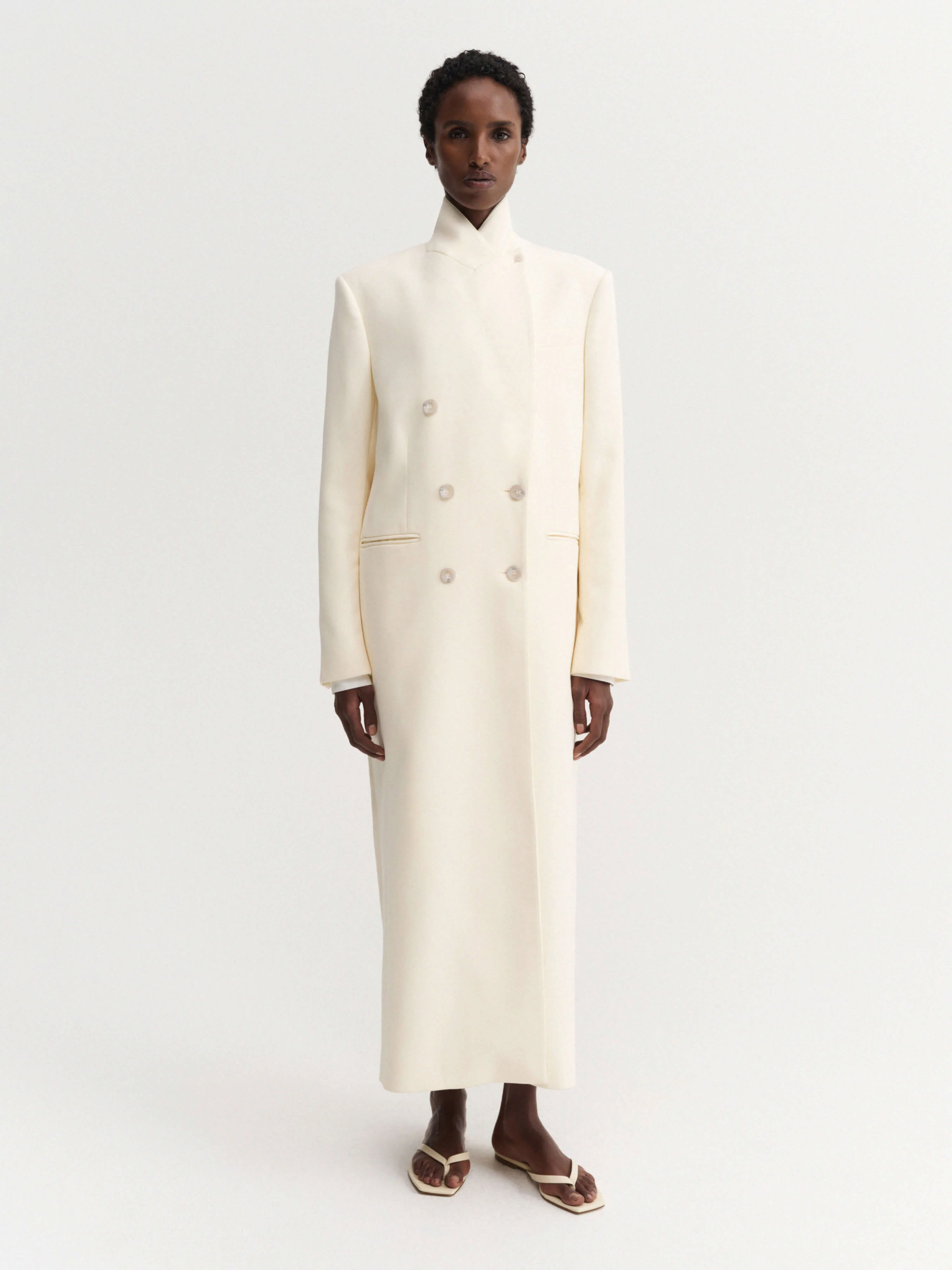Margot Long Tailored Blazer, vanilla - Image 4