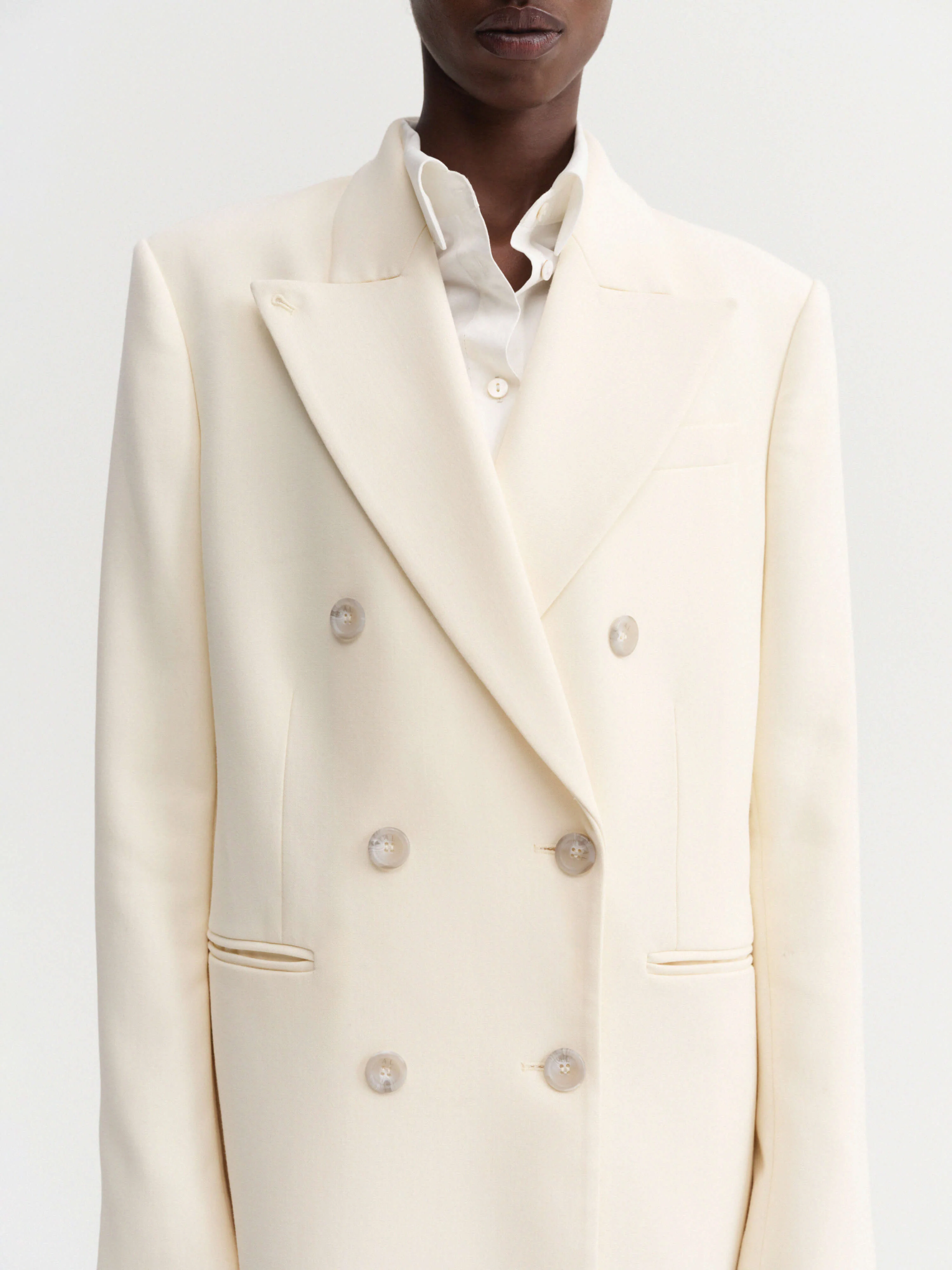 Margot Long Tailored Blazer, vanilla - Image 5