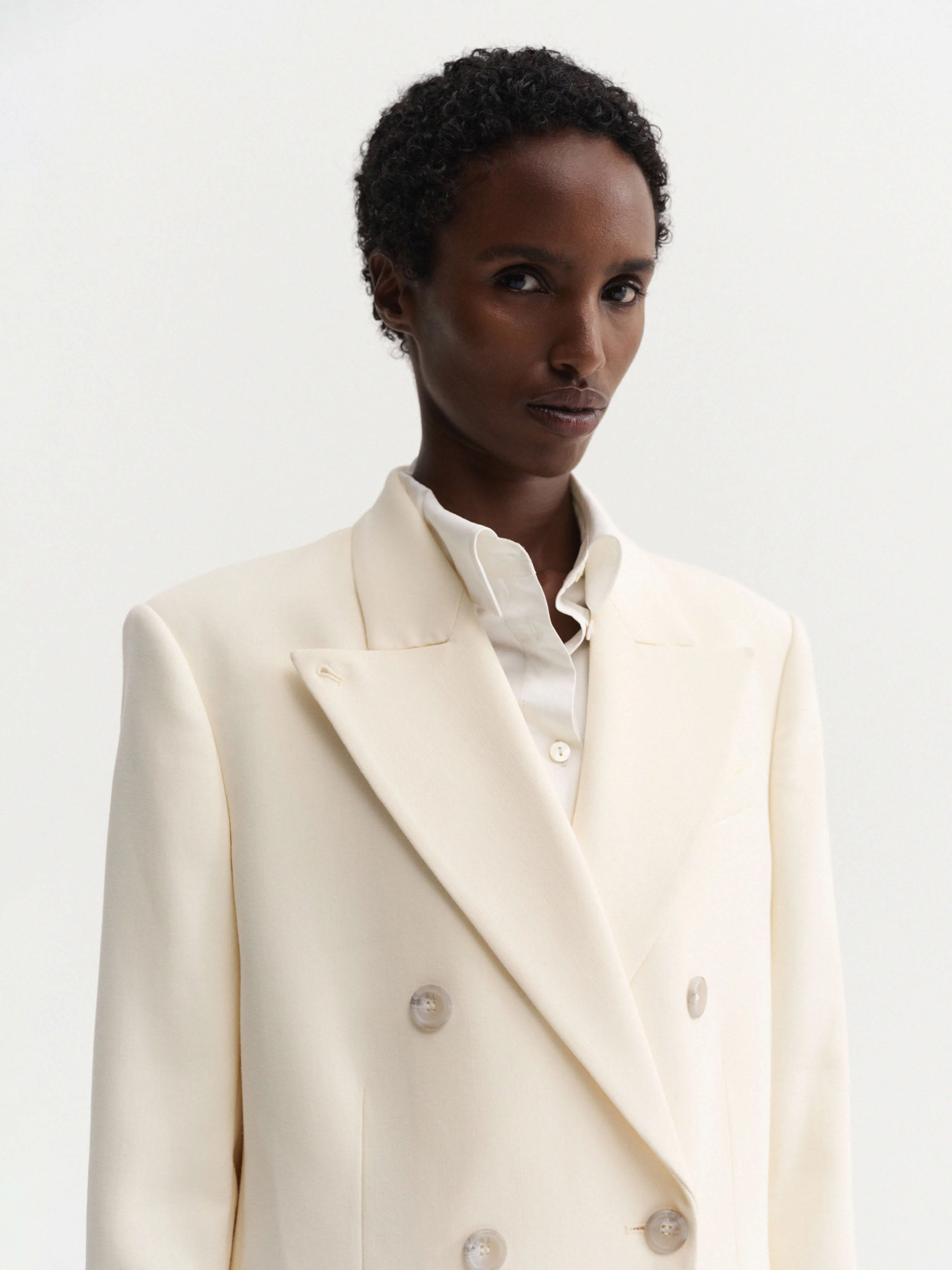 Margot Long Tailored Blazer, vanilla - Image 6