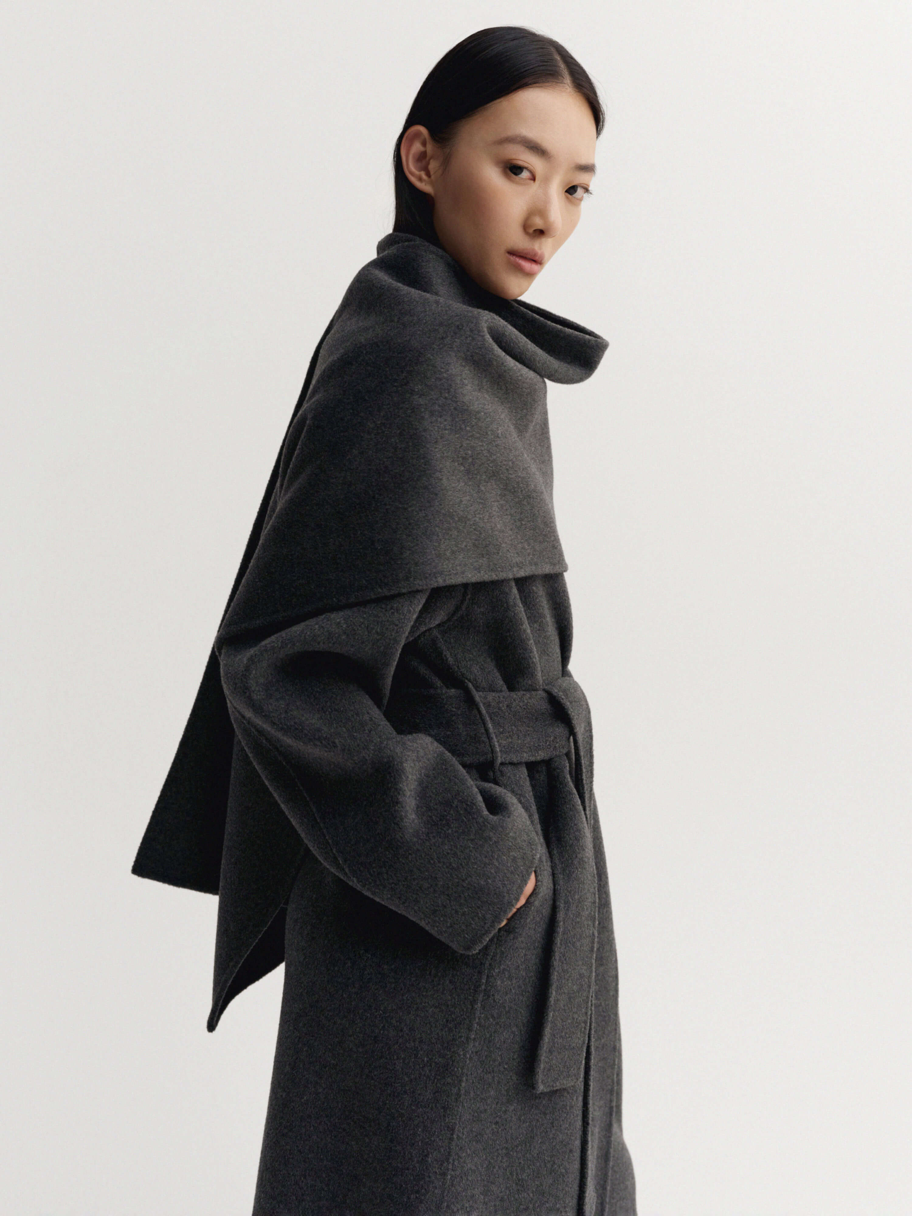 Micha Doublé Scarf, dark grey - Image 3