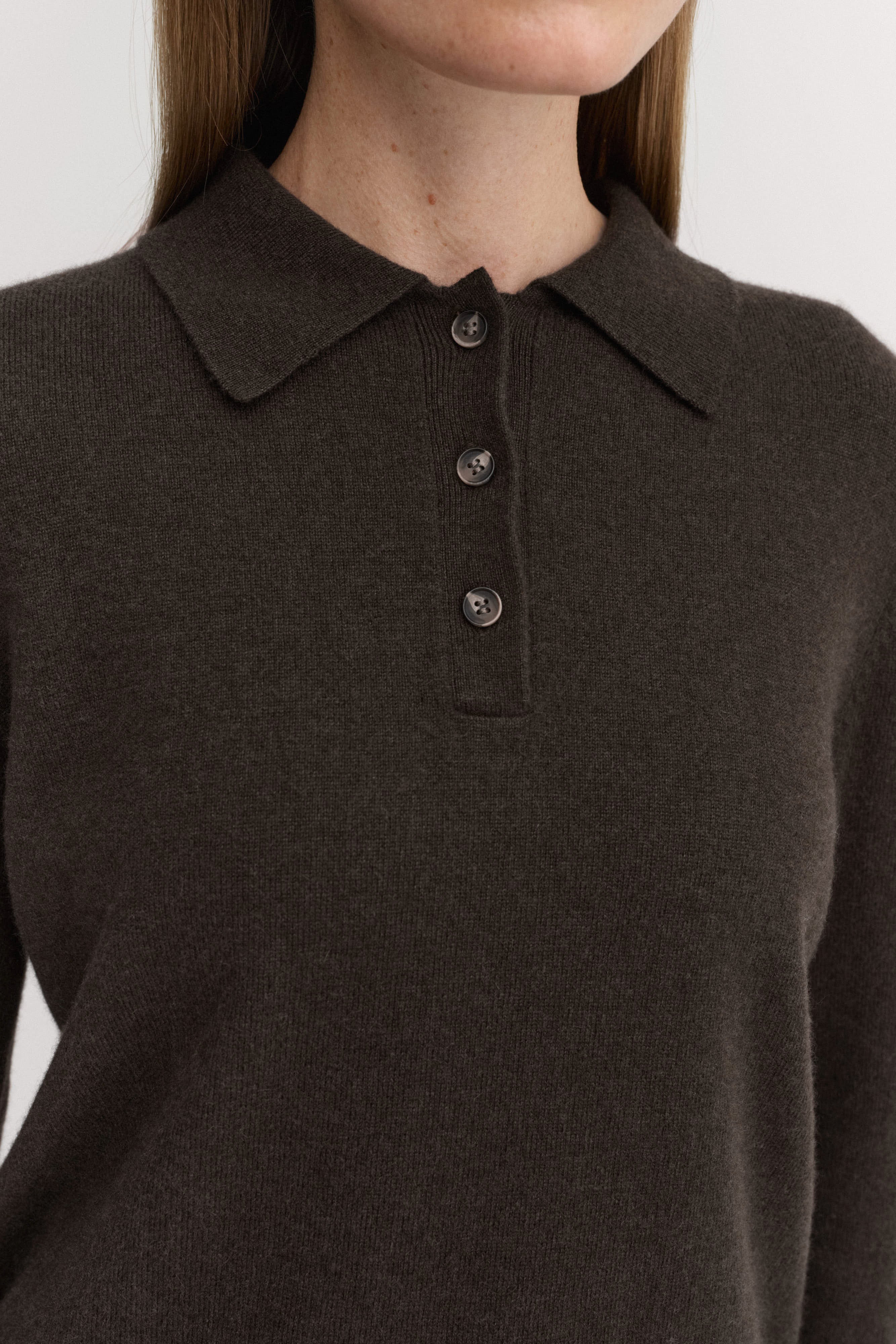 Minou Collar Sweater, chocolate - Image 4