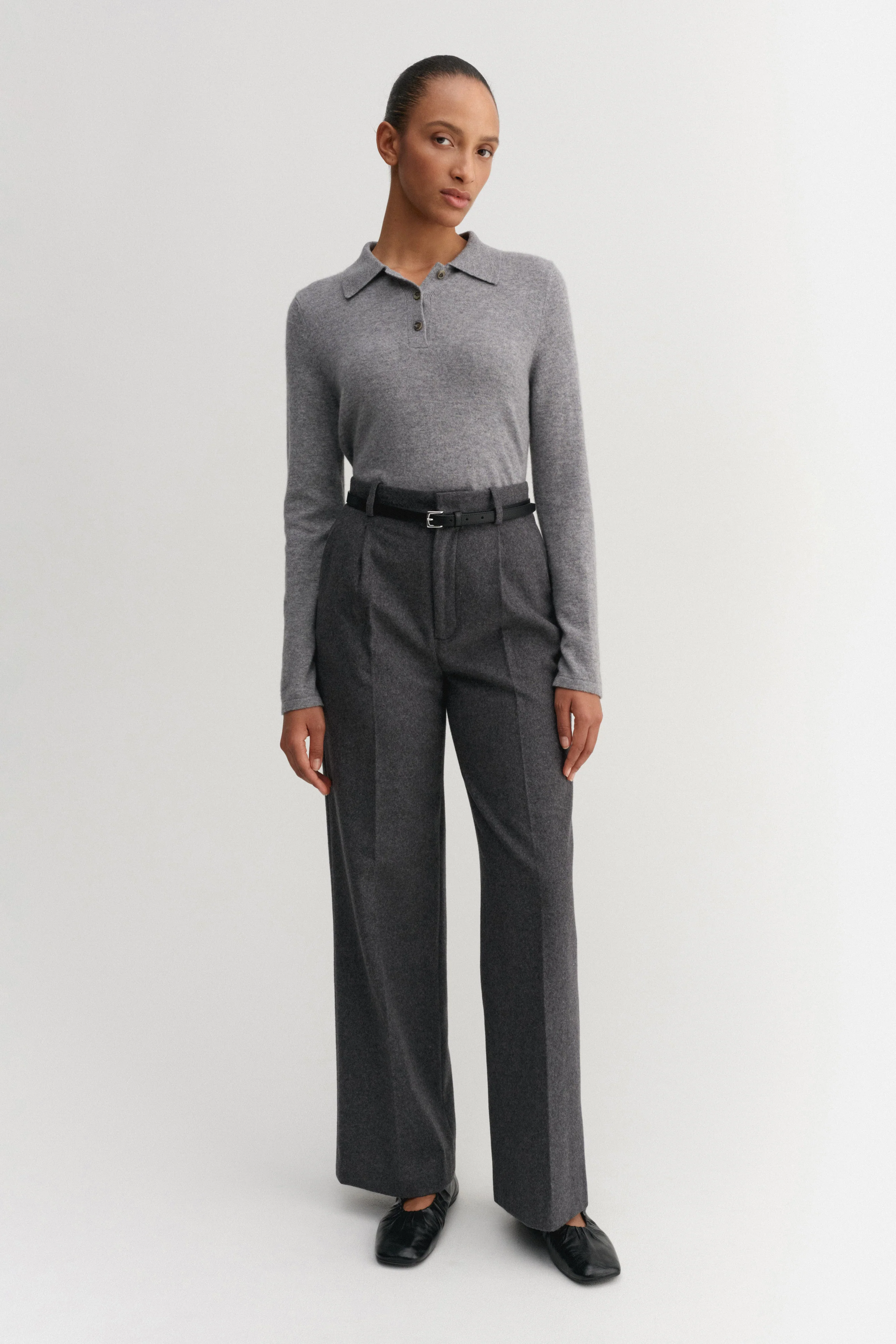 Minou Collar Sweater, grey