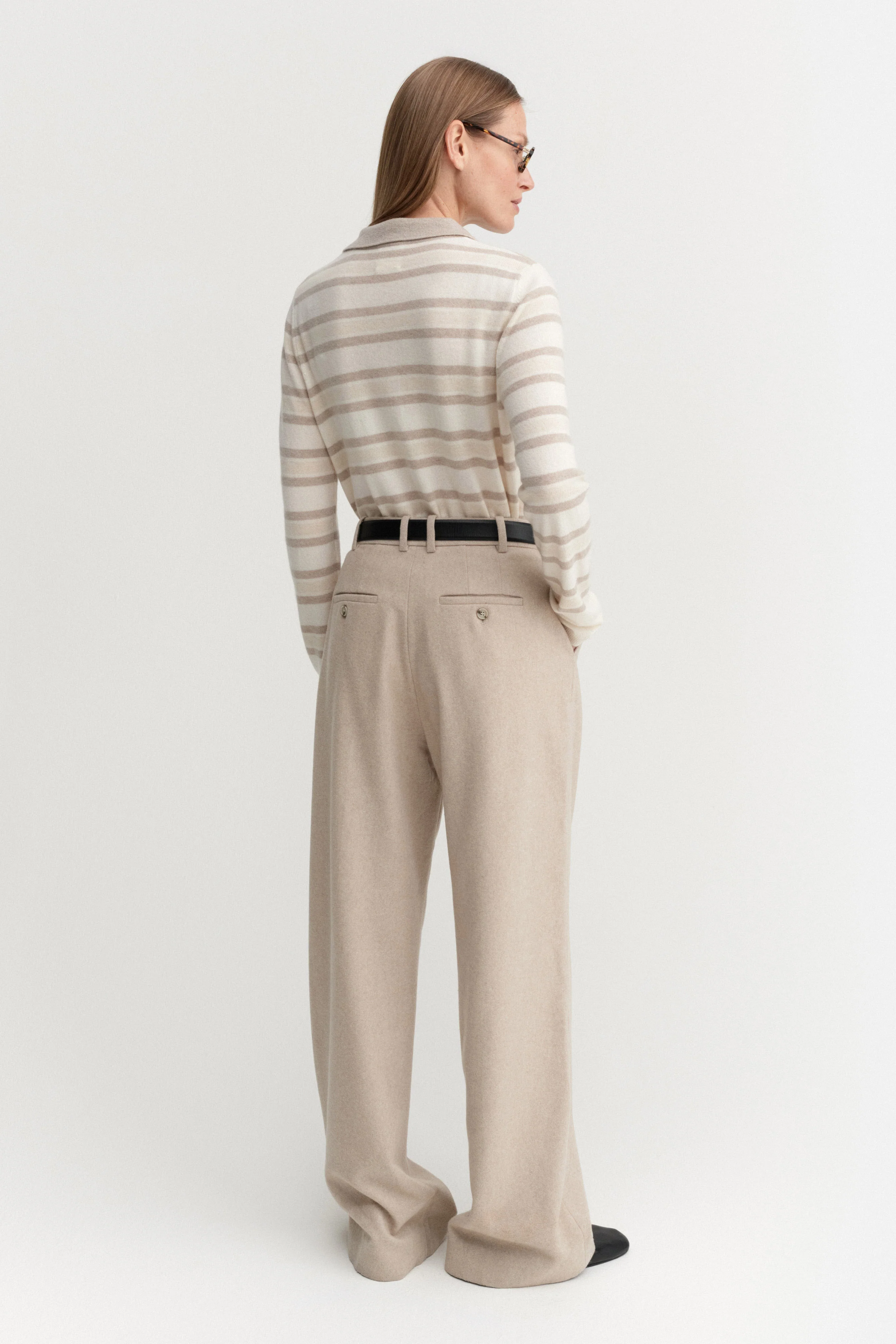 Minou Collar Sweater, stripe - Image 3