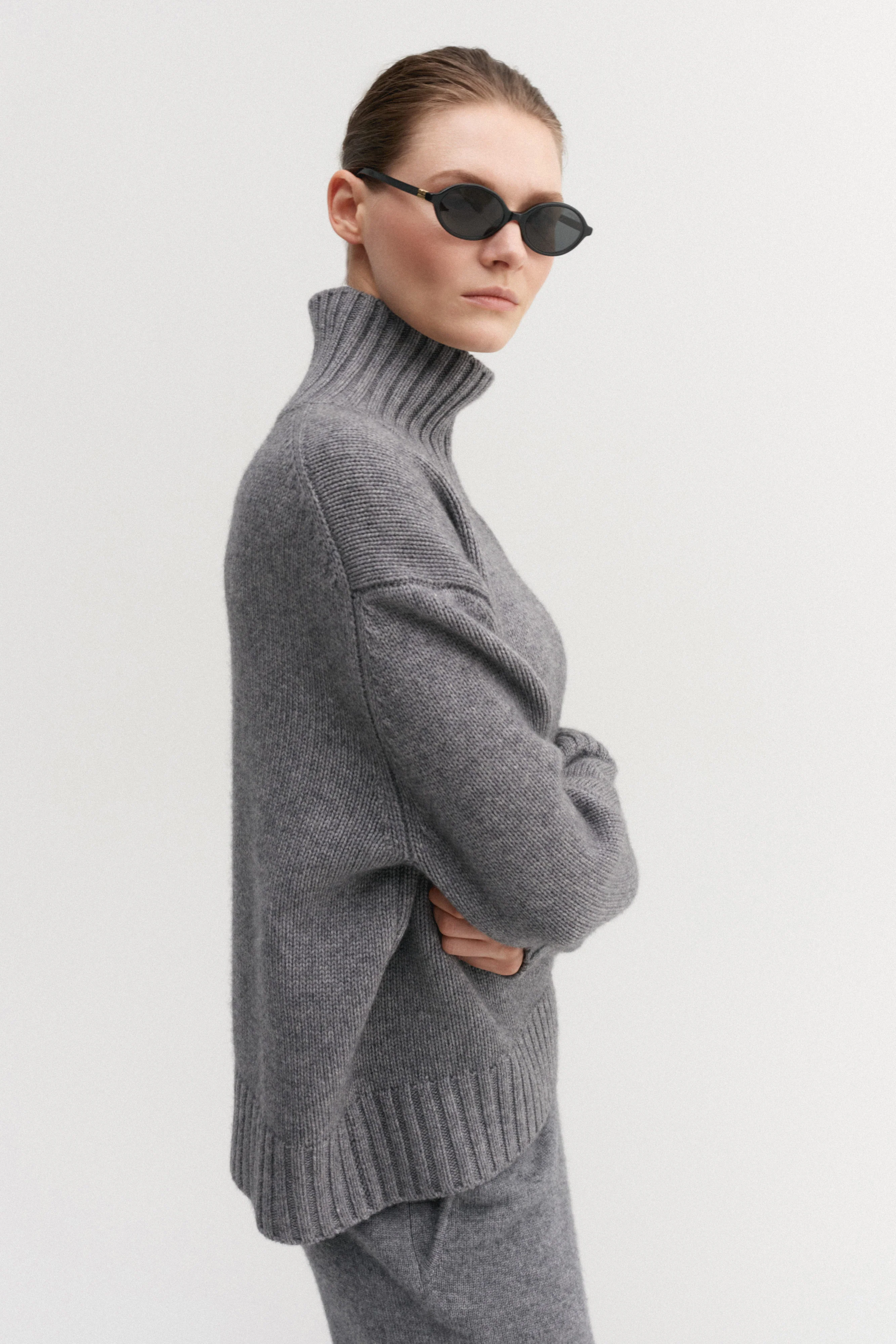 Nola Turtleneck Sweater, grey - Image 4