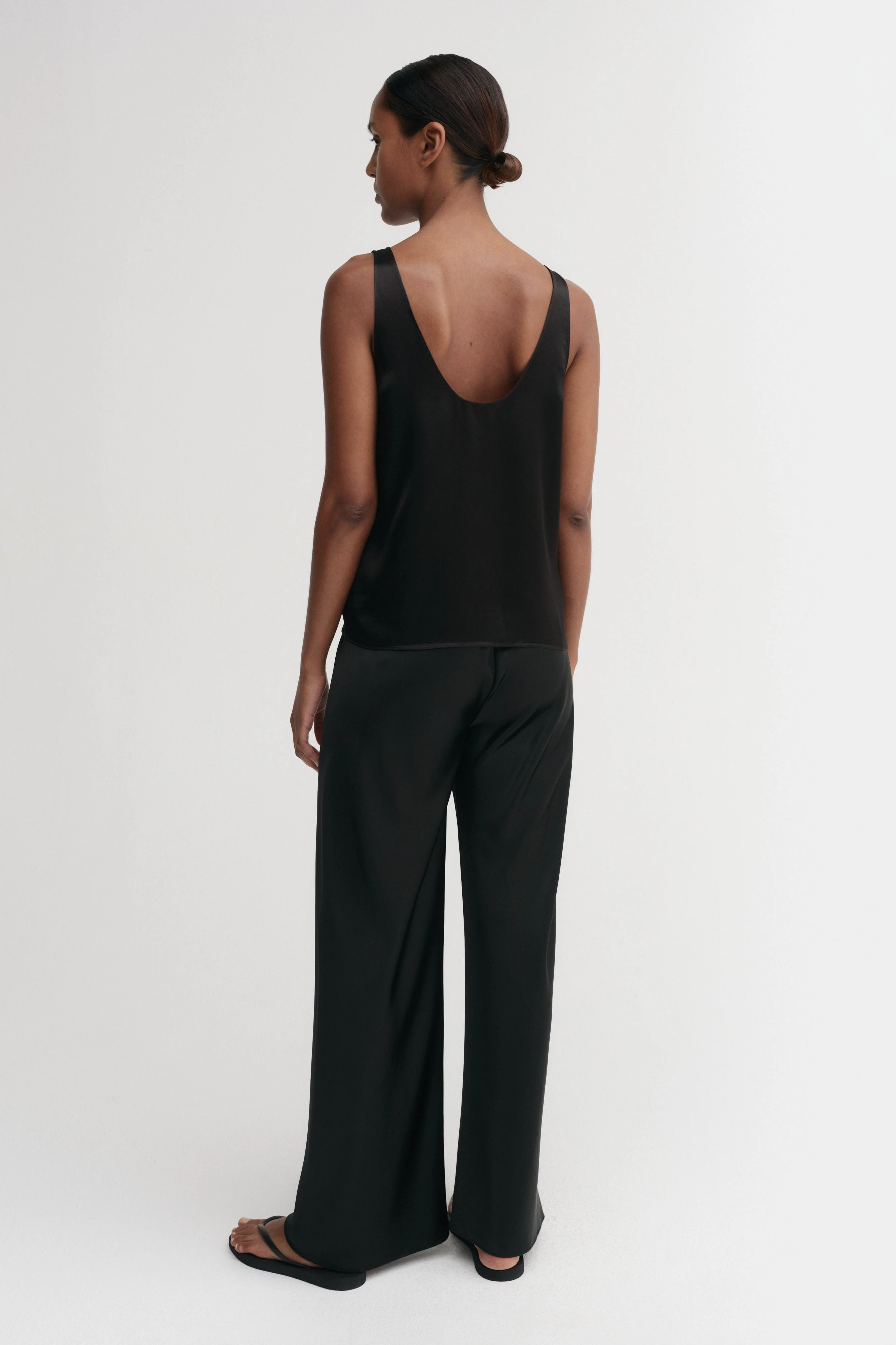 Romy Satin Top, black - Image 3