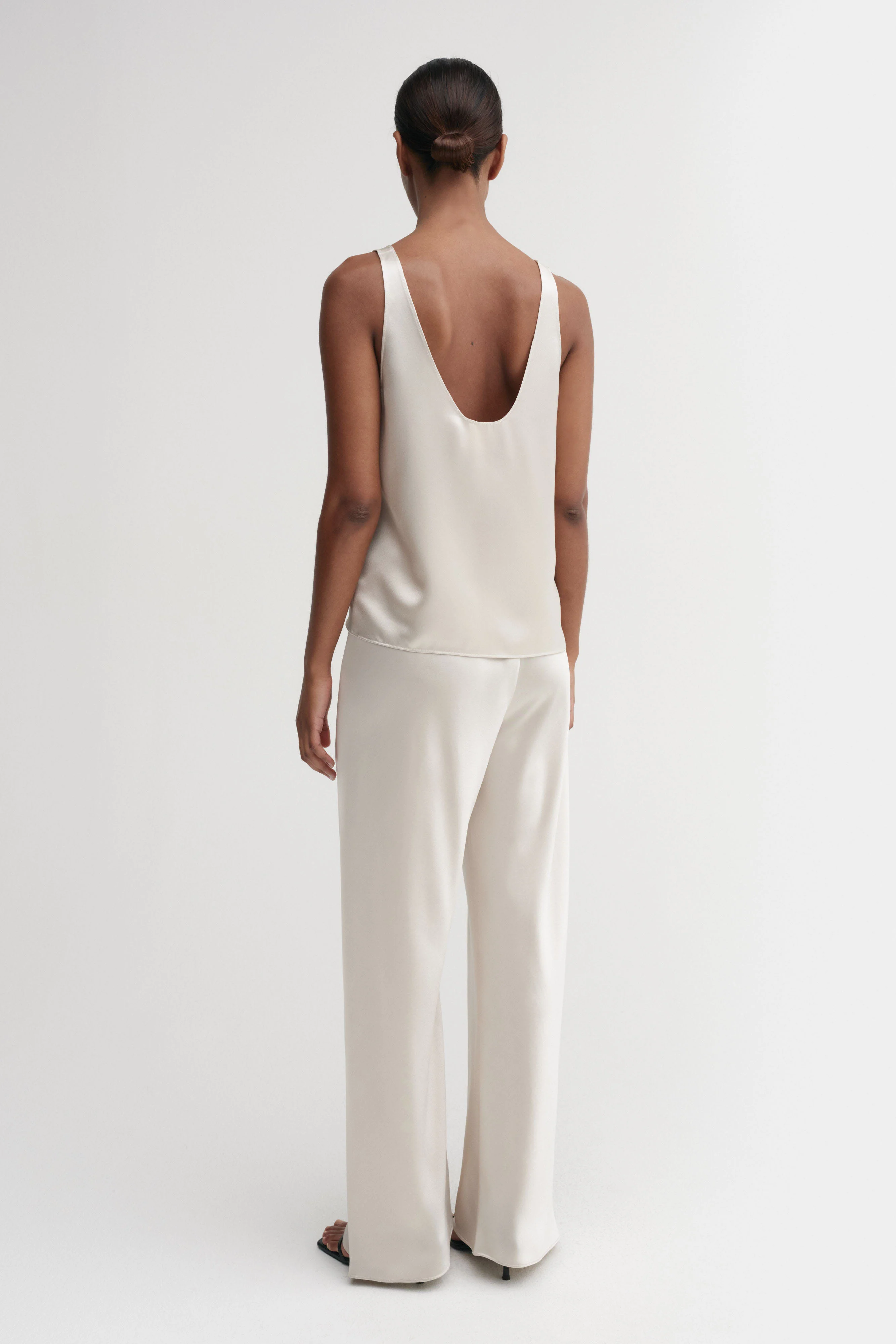 Romy Satin Top, pearl - Image 3