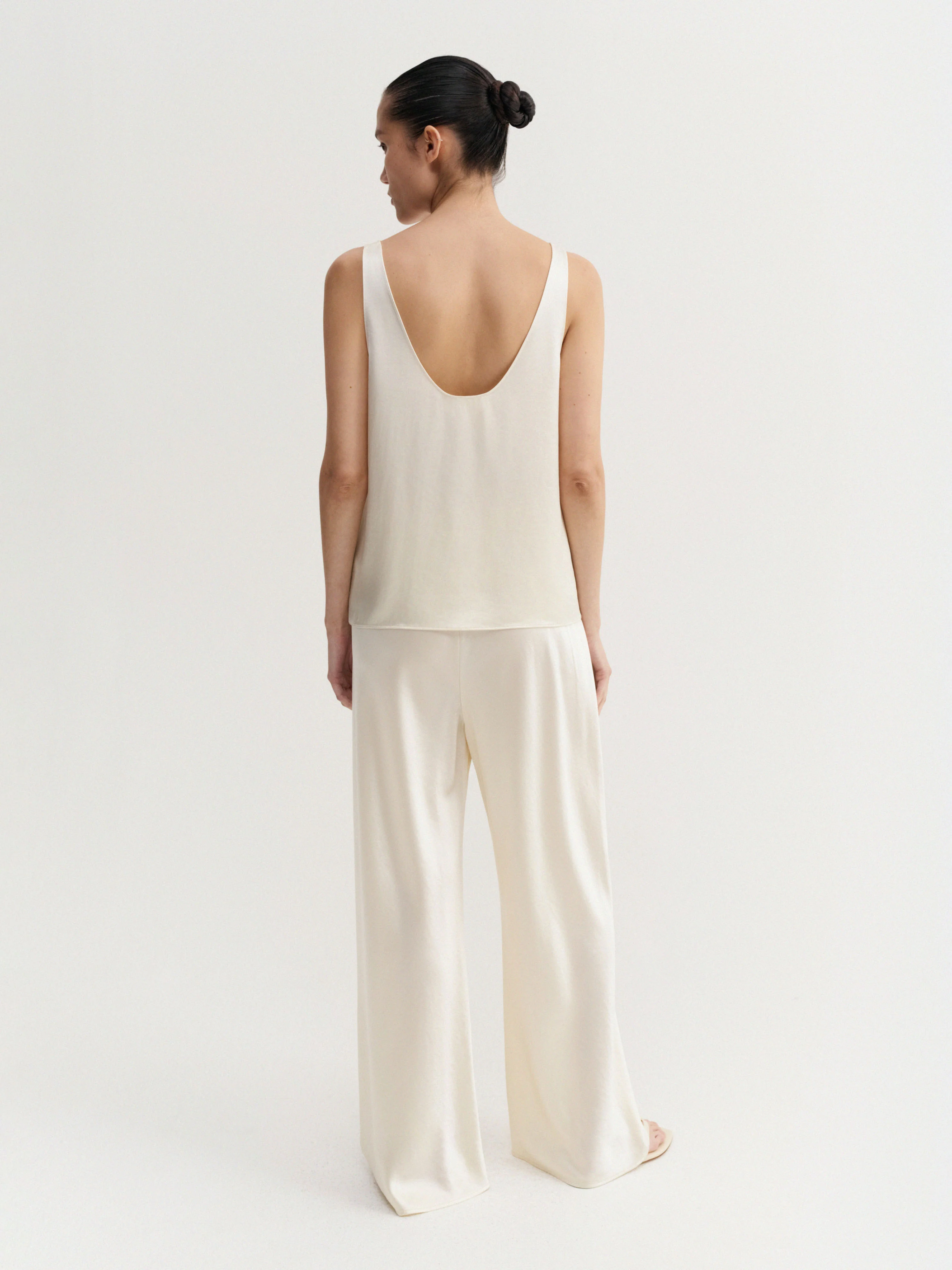 Romy Satin Top, vanilla - Image 3