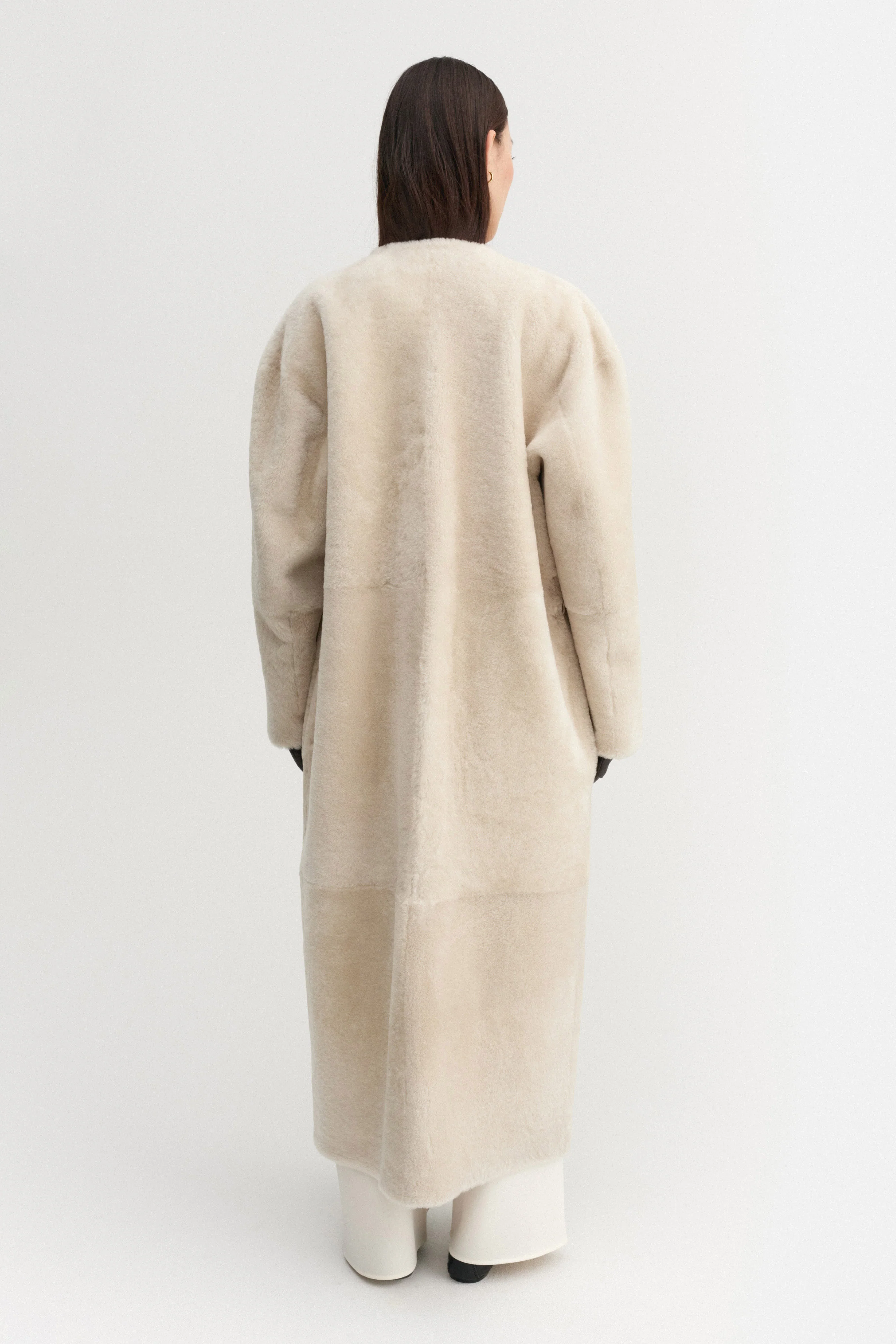 Shea Shearling Coat, vanilla - Image 3