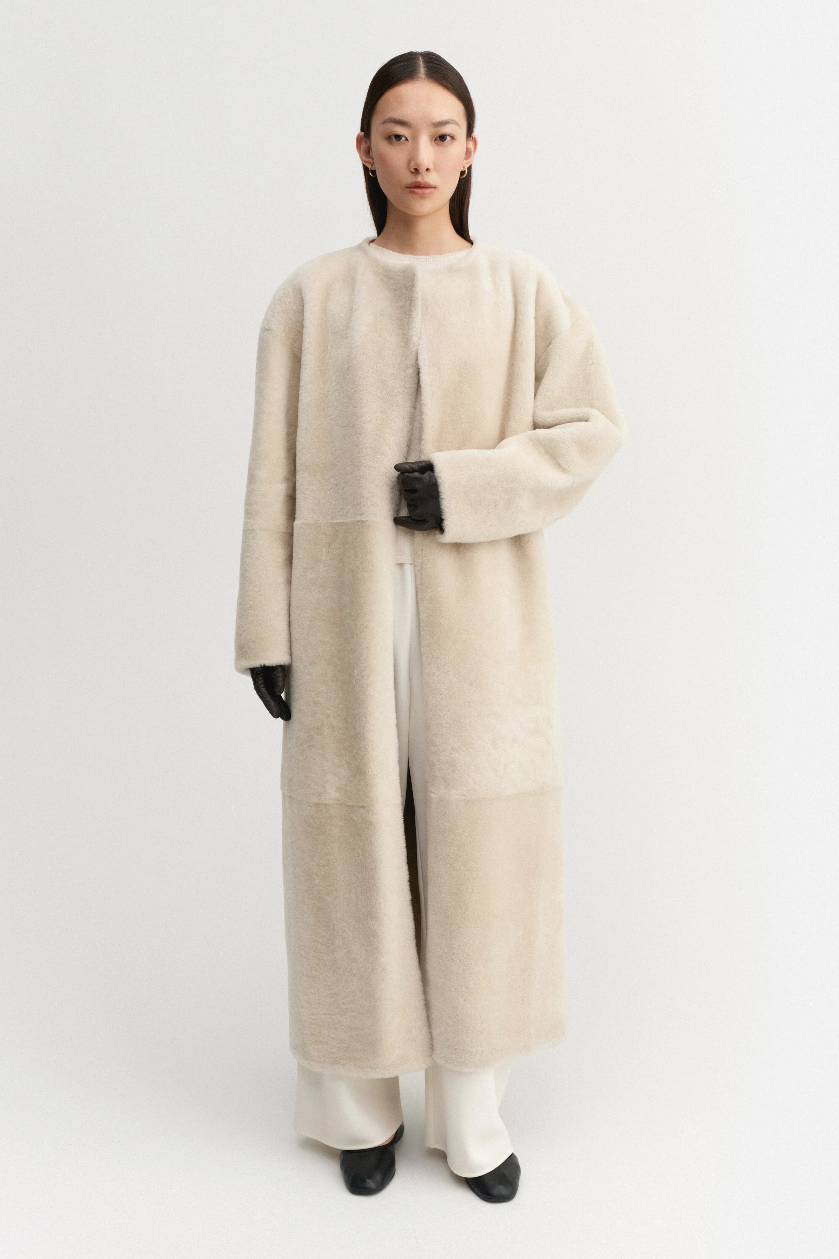 Shea Shearling Coat, vanilla - Image 6