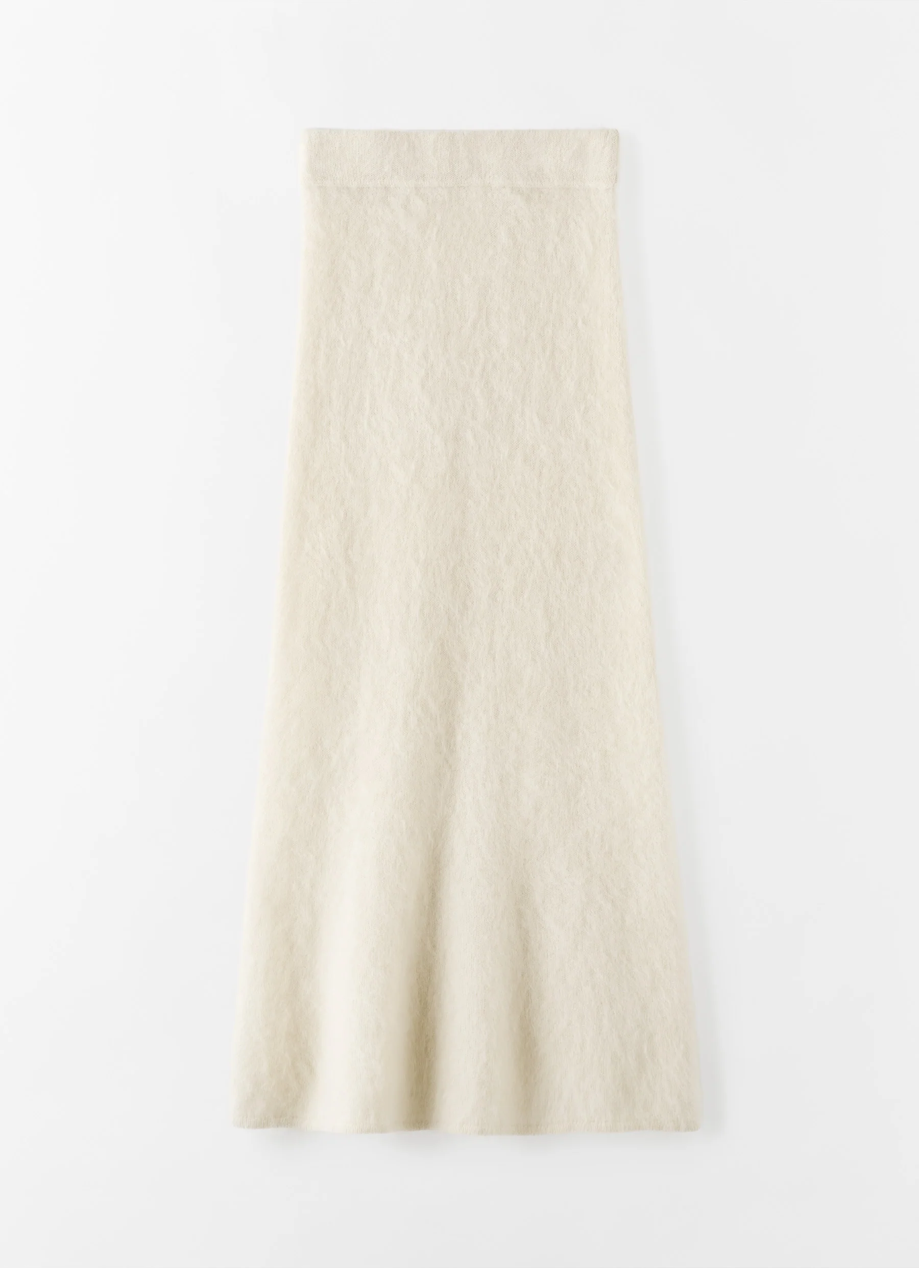Umi Brushed Cashmere Skirt, cream - Image 5